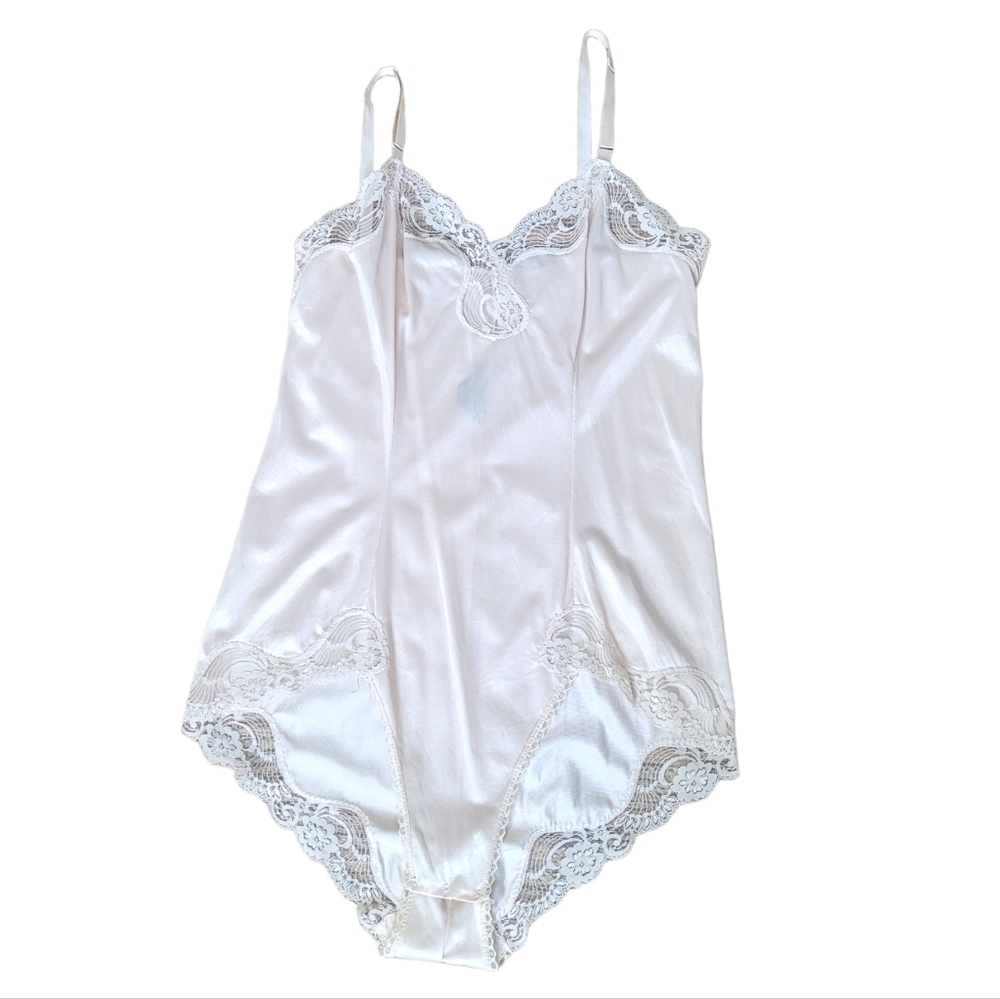 Vintage Satin and Lace Teddy